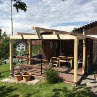 Dacherweiterung an einem Gartenhaus